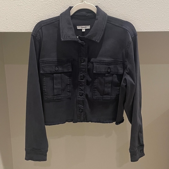 Splendid Grey Cropped Jacket (Size M) - Picture 2 of 8